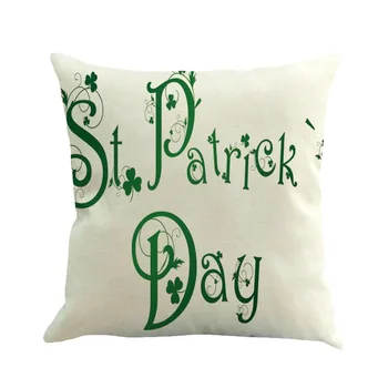 St. Patricks Day Zelená Domova Hodiť Vankúš Vankúš Bavlnená posteľná Bielizeň Domov Dekoratívne moderné vankúš