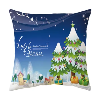 Vianočné Hodiť Vankúš, 45*45 cm Bavlnená posteľná Bielizeň Gauč Vankúš Prípade, Vianočné Dekorácie pre Domov Gauč Kryt obliečka na Vankúš