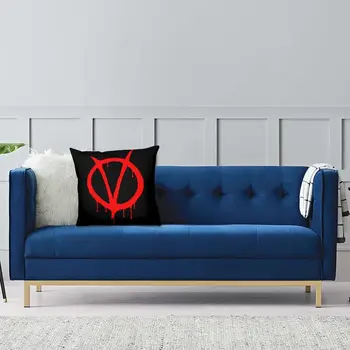 Vlastné V Pre Vendetta Logo Vankúš Dvojité Bočné Tlač Sci-fi Film Anonymné Hodiť Vankúš obliečka na Vankúš Móda