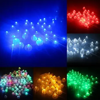 10 Ks/set Mini LED Svetlo Loptu Lampa Na Balón Svietidla Narodeninové oslavy Dekor Deti Svietiť v Tme Hračky 6 Farieb