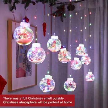 10 Palcový LED Loptu Vianočné Svete Dekorácie Teplé Biele LED Svetlo, Až Ornament Santa Claus Víla Svetla Dekorácie Vianoce