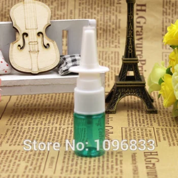 100ks/Veľa, 5ML Zelená Nosový Sprej Fľaše, Lekárske Sprej Fľaše s plochou shouler, Plastové PET rozprašovač, Kozmetické Sprej Fľaše
