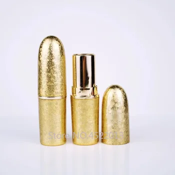 12.1 mm Bullet Tvarované Zlato/Striebro Rúž Rúrky,Plastové Krásy Pery Rouge Naplniteľné Fľaše,Prázdne Prenosné Balzam na Pery Kontajner
