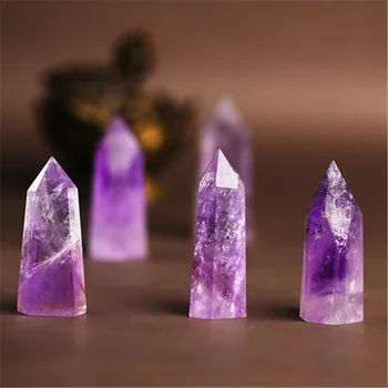 1PC Prírodné Ametyst Crystal Bod Minerálne Ornament Uzdravenie Prútik Domáce Dekorácie Štúdia Miestnosti Dekorácie DIY Dary