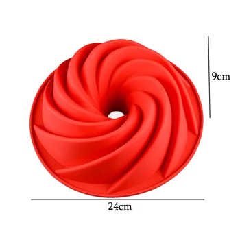 1Pcs 3D Špirála Kolo Mousse Tortu Plesní, 9-Palcový typu 