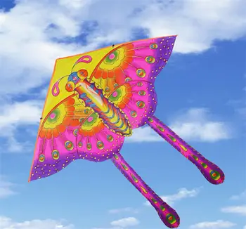 1PCS 50 cm Farebný Motýľ Kite Horúce Médium Tradičné Farebný Motýľ Štýly Skladacia Kite Rekreácia v prírode Výrobky Pre Deti
