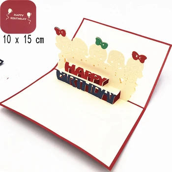 1pcs Ručné 3D Pop-Up Karta Papier Pozdrav Kirigami Karty Deti Pozvanie Happy Birthday Pohľadnice Vďakyvzdania Darčeky Dekor