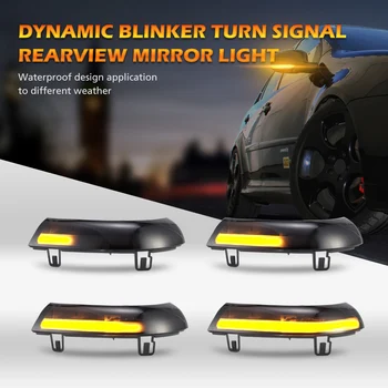 2 ks Dynamické Zase Signál LED Spätné Zrkadlo Indikátor Blinker Repeater Svetla Pre Volkswagen VW Golf 5 Jetta MK5 Passat B6