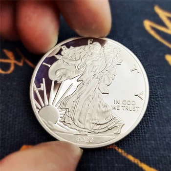 2020 2021 Americká Socha Slobody Eagle Mincí Šťastný Nový Rok Pamätných Darček Mince Domáce Dekorácie Malé Ozdoby