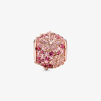 2021 Populárne Nové 925 Sterling Silver Korálky Ružová Pripraviť Daisy Kvetinové Kúzlo fit Pôvodné Pandora Náramky DIY Šperky Dievča