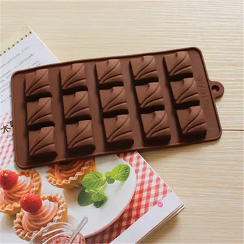 22*11.2*1.4 cm Silikónový Pečenie Formy 15 Slotov Čokoláda Plesne Biscuit Tortu Formy Vysokej Kvality tortu dekorácie, doplnky