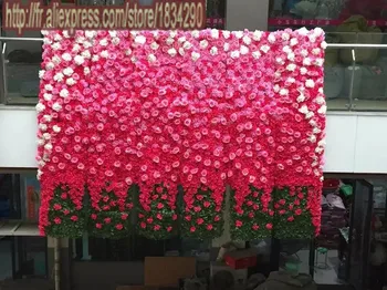 24pcs/veľa Umelého hodvábu rose postupne farebné kvetinové steny svadobné pozadí dekorácie TONGFENG