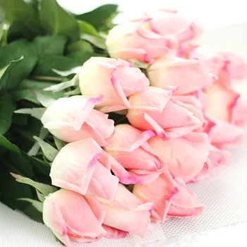 25pcs/veľa Umelé Ruže, Kvety Skutočný Dotyk Ruže Kytice Kvetov pre Domáce Svadobné Party Valentines Day Dekorácie