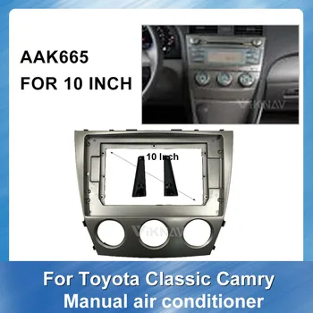 2Din Auto Multimediálne Rádio NAVI fascia Držiak Pre Toyota klasické Camry manuálna klimatizácia panel Výbava Installation Kit