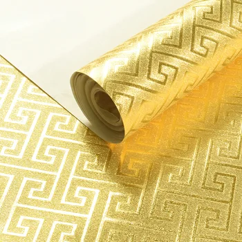 3D Luxusné klasická späť zrna zlatej fólie, tapety strieborné fólie big red strop domácnosti dekor TV tapetu pozadia
