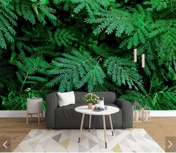 3D Prírody, Zelené Listy, Nástenné Maľby pre Obývacia Izba Scenérie Tapety na Stenu, Papierové vreckovky Domov Stenu Decor Vytlačené Fotografie nástennú maľbu