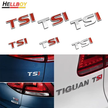 3D TSI Styling Auto Nálepky Pre Volkswagen VW Tiguan Passat Golf Jetta, Polo karosérie batožinového priestoru Blatník Znak, Odznak Dekorácie Odtlačkový