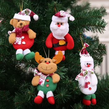 4pcs Nové Santa Ozdoby Snehuliak Prívesok Ozdoby na Vianočný Stromček, Vianočné dekorácie, Darčeky, Vianočné Dekorácie pre Domov