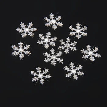 5Piars Zliatiny SnowFlake Tlačidlo Flatback Embellishment Na Vianoce DIY Plavidlá
