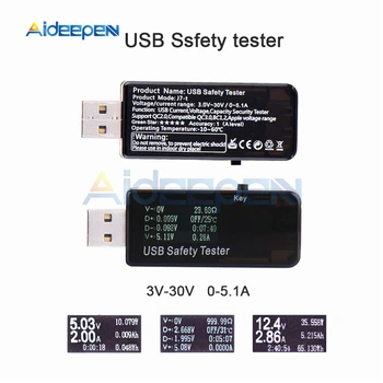6 v 1 LCD Digitálny Voltmeter Ammeter 5V 12V USB Tester DC Napätie Meter Aktuálne Meter Výkon Kapacita Detektora Nabíjačku Monitor