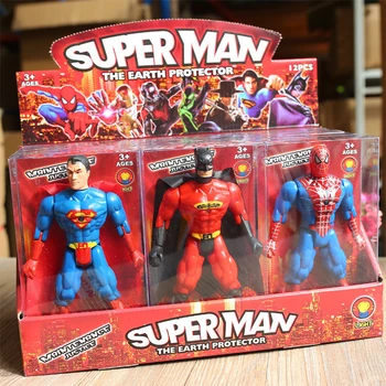 6pcs/Set Disney, Marvel Super Heroes Avengers Iron Man Superman, Batman Akčné Figúrky Model Dar, Zbierka Hračiek pre Deti