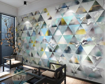 Abstraktných de parede Moderný minimalistický diamond geometrické 3d tapeta obývacia izba TV stenu, kuchyňa, detská izba reštaurácia, bar nástenná maľba