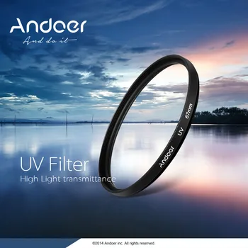Andoer 52mm UV-ultrafialového Filtra Šošovky Chránič pre Canon, Nikon DSLR Fotoaparát