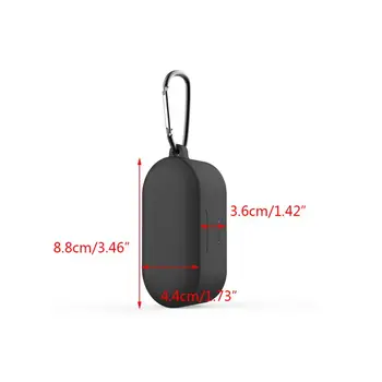 Anti-jeseň Ochranný Kryt Silikónové puzdro s Karabína pre QCY T1S/T2C Headset 24BB