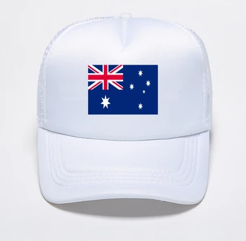 Austrálska vlajka Tlač Prispôsobené Logo Oka Trucker Klobúk Módne Muži, Ženy, Deti Klobúk Cestovné Tím Baseball Cap Truker Spp