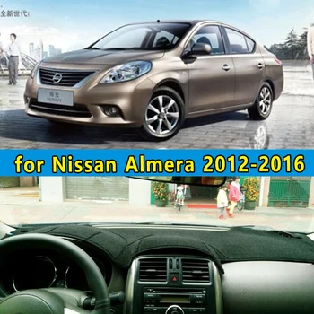 Auto dashmats auto-styling príslušenstvo panel kryt pre Nissan Almera 2012 2013 2016