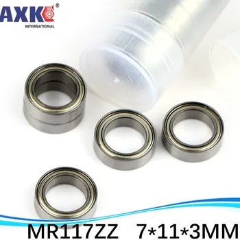AXK (1pcs) Vysoká kvalita miniatúrne guľkové ložisko (nerezová oceľ 440C materiál) SMR117ZZ 7*11*3 mm
