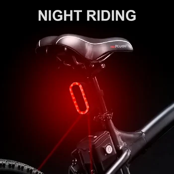 Bicykel Zadné zadné svetlo 4 Režimy Smart Bicykel zadné Svetlo LED Bezpečnostné Vonkajšie Koni Lampa USB Nabíjateľná Baterka jazda na Bicykli
