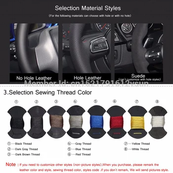 DIY Volant, Kryt Čierny Semišový Čierne Kožené Ručné Šitie Pre Chevrolet Cruze Aveo