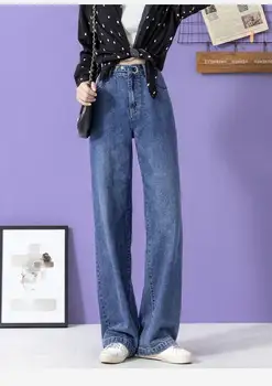 Fa9013 2019 nové jeseň zima ženy móda bežné Džínsové Nohavice vysoký pás džínsy kórejského