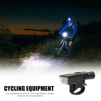 Hot Predaj Bicyklov Svetlá Multi-funkčný USB Nabíjateľné Svetlo na Bicykel na Koni Horák 4 Režimy Požičovňa Lampa Cyklistické Vybavenie