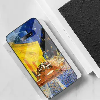 Hviezdna noc Van Gogh retro maľovanie Telefón Prípade Tvrdeného skla Pre Samsung S6 S7 okraji S8 S9 S10 e plus note8 9 10 pro