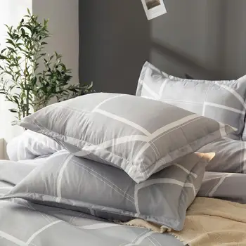 Jednoduché nordic perinu nastaviť Geometrické línie cumlík posteľná bielizeň nastaviť posteľ kryt Kráľovná Kráľ Deka Kryt+ Vankúš na bytový Textil