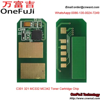 Kompatibilný Toner čip C301 321 MC332 MC342 pre OKI 44973544 44973543 44973542 44973541 tonera čip