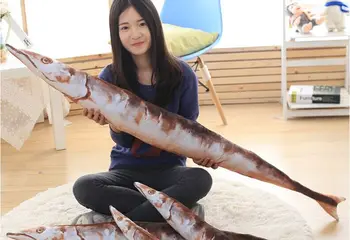 Kreatívne dlho plyšové Saury hračka plnená simulácia Saury bábika ryby darček asi 150 cm