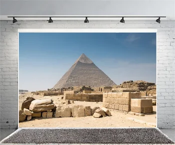 Laeacco Pyramídy Starovekého Egypta Krajiny Resort Dieťa Portrétnej Fotografie Fotografické Pozadie Pozadia Pre Photo Studio