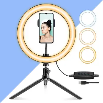 LED Selfie make-up Krúžok Svetlo s Statív Stojí Telefón Profissional Osvetlenie Krúžok svetlo Lampy Fotografie YouTube Video TikTok