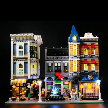 Led Svetlo Nastaviť Pre Lego 10255 Stavebné Bloky Tvorca Ulice Mesta Montáž Námestie Hračky Kompatibilné 15019 (svetlo s akumulátorom box)