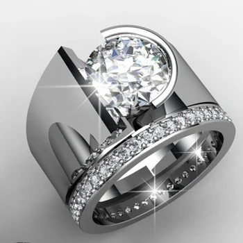 Luxusné CZ Snubné Prstene, Farba Biela Cubic Zirconia Krúžok pre Ženy, Svadobné Šperky, Módne Anillos Bijoux Žena Darček Z4P749