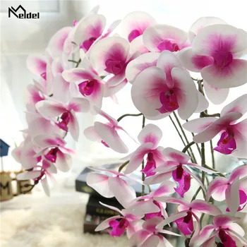 Meldel Svadobné Kytice Svadobné Družičky Držiteľ Orchidea, Umelé Kytice Phalaenopsis Kvet DIY Domáce Kancelárie Svadobná Výzdoba