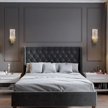 Moderný minimalistický obývacia izba crystal nástenné svietidlo Amerického umenia posteli štúdia dizajnér nástenné svietidlo