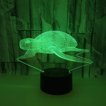 Morská Korytnačka Vzor 3D Nočné Svetlo 3D LED Remote S Dotyk stolná Lampa Usb 7 Zmena Farby Ako Dekorácia Pre Dieťa je Hračka Dary
