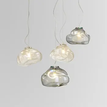 Nordic deco maison sklo reštaurácia LED svetiel prívesok spálňa svietidlo suspendu priemyselné svietidlo hanglamp