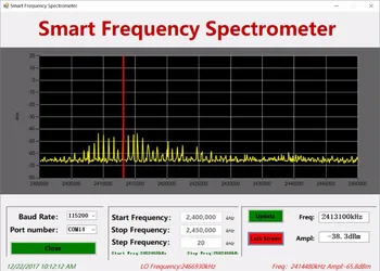 NOVÉ 1PC Spektrum Analyzer Ručné Jednoduché Spektrum Analyzer 83.5-4300 MHz s RF Zdroj Napájania