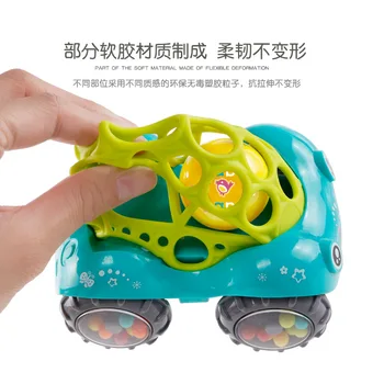 Nové detské autíčka Zábavné hudobné zábavy mäkká hračka auto Zotrvačnosti posuvné s farebnými lopta anti-patria detské autíčka
