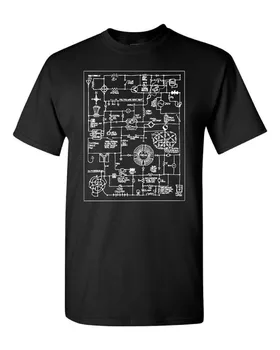 Nové Tričko Grafický List T-Shirt Ee elektrotechnika Elektronika Šialený Schematické pánske Black Vtipné O Krk Hoodies